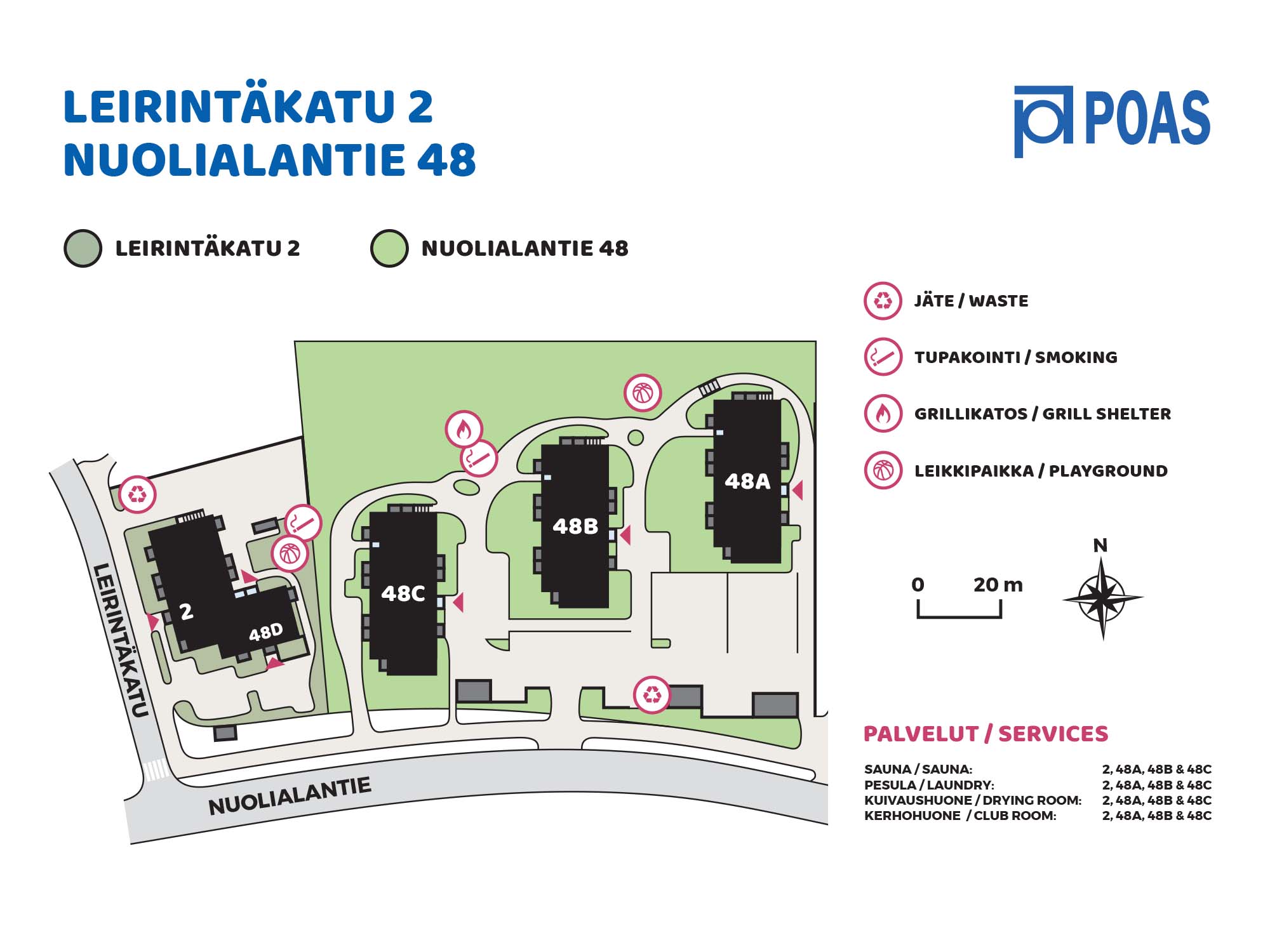 Esimerkki organisaation tonttiopasteesta | Karttaopasteet.fi Esimerkki organisaation tonttiopasteesta | Karttaopasteet.fi