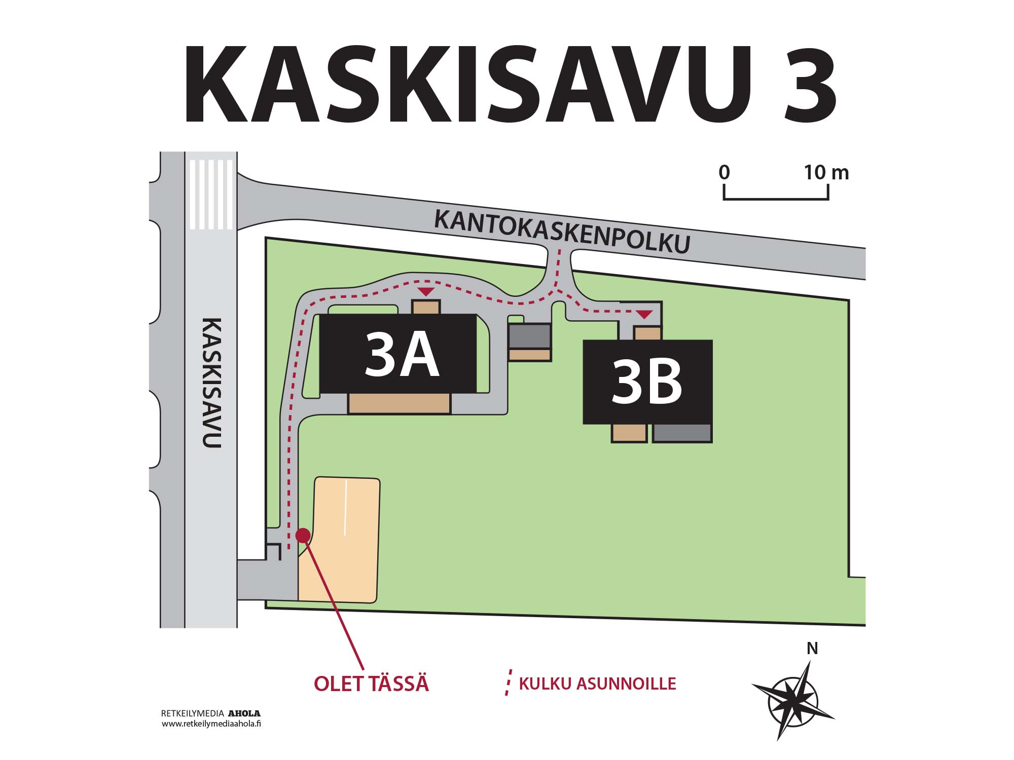 Esimerkki taloyhtiön pihakartasta | Karttaopasteet.fi Esimerkki taloyhtiön pihakartasta | Karttaopasteet.fi