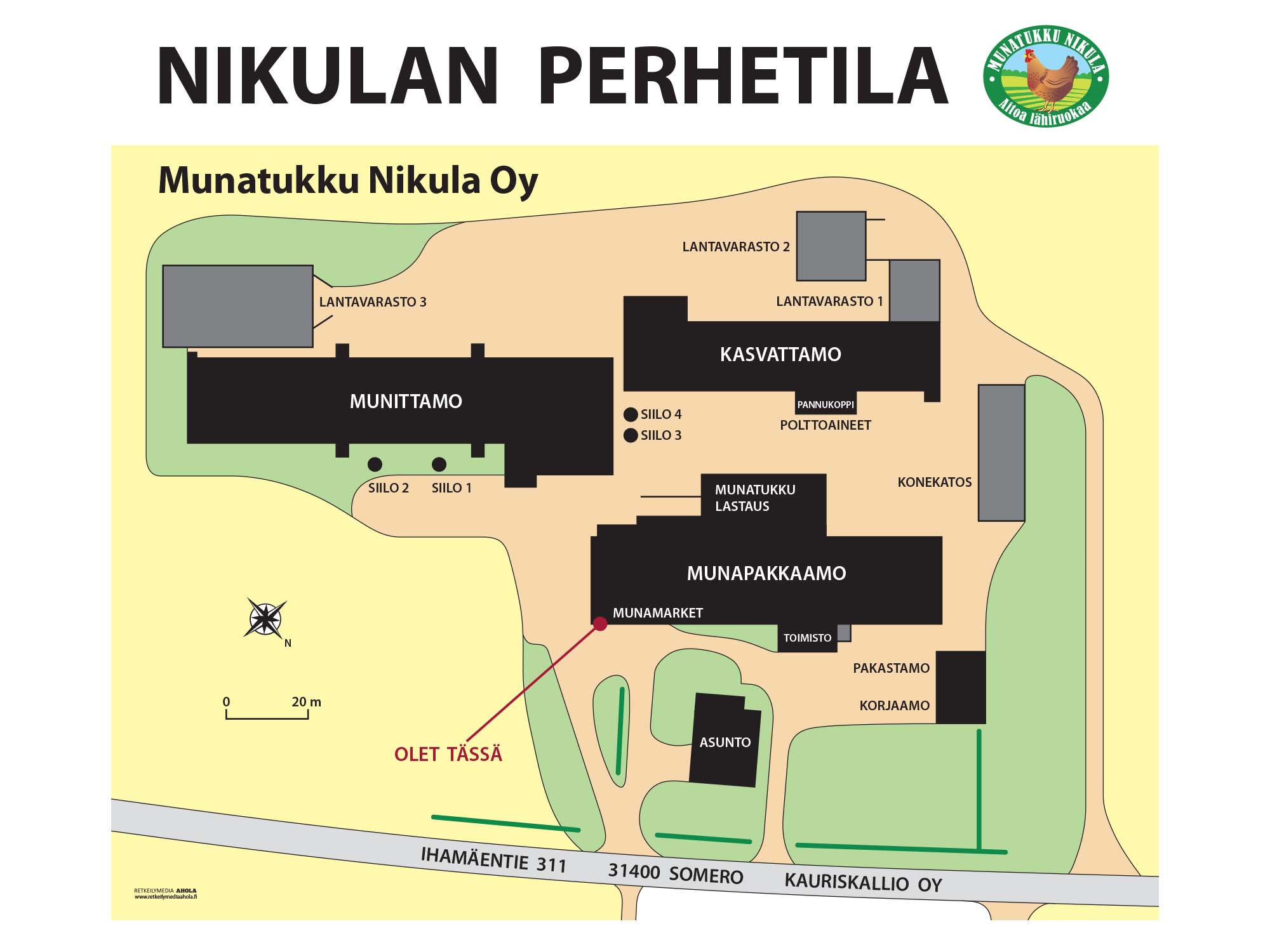 Esimerkki maatilan tonttiopasteesta | Karttaopasteet.fi Esimerkki maatilan tonttiopasteesta | Karttaopasteet.fi
